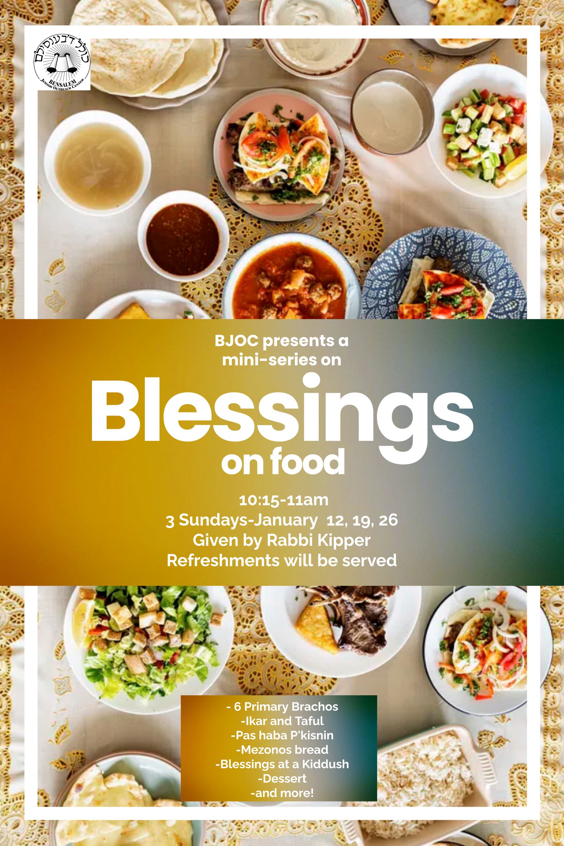 Blessings on foods - 3 class series